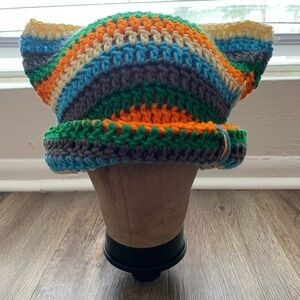 Cat Ear Crochet Beanie 🩵